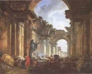 Imaginary View of the Grande Galerie in Ruins (mk05), ROBERT, Hubert